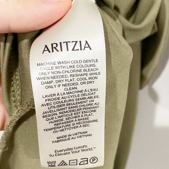 ARITZIA Wilfred New Lune Dress Bosana Green Size Small - Picture 11 of 13